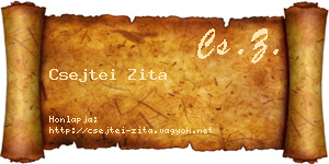 Csejtei Zita névjegykártya